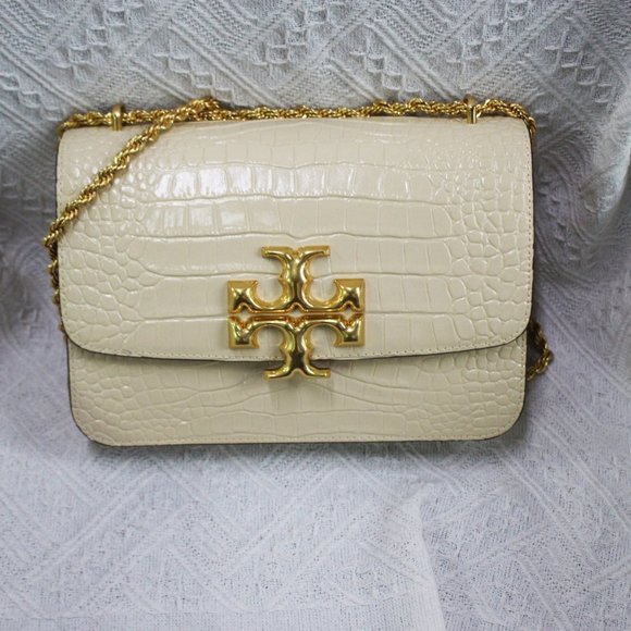 Tory Burch Bags New Tory Burch Eleanor Crocodile Crossbody Bag